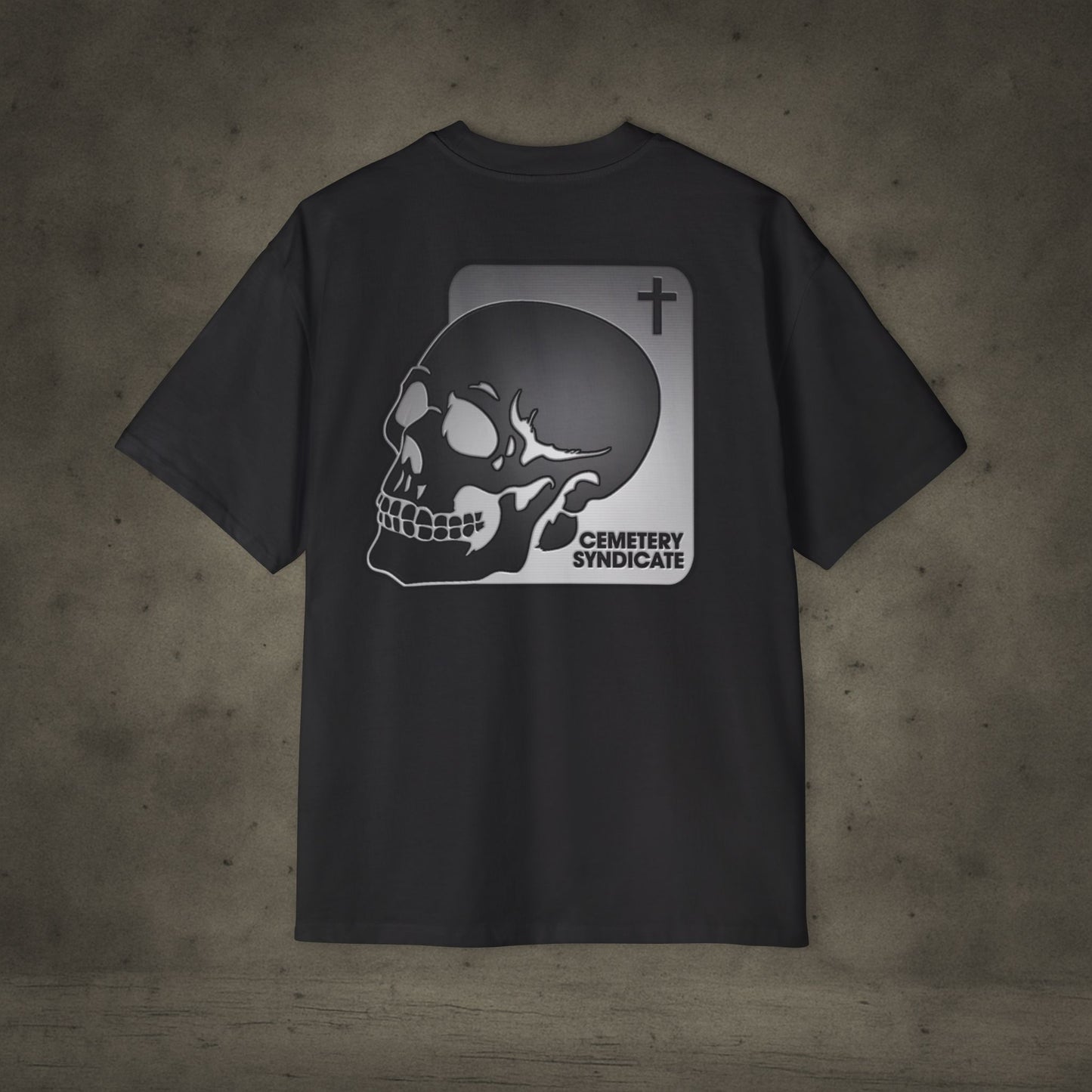 Skull Logo Tee — Cemetery Syndicate Graphic Oversized T-Shirt