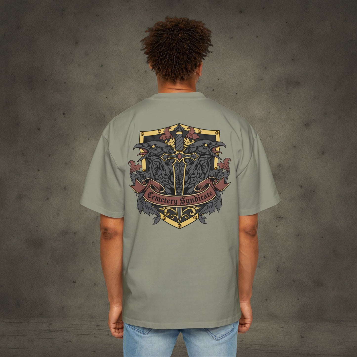 Gothic Crest 'Cemetery Syndicate' Graphic Shirt