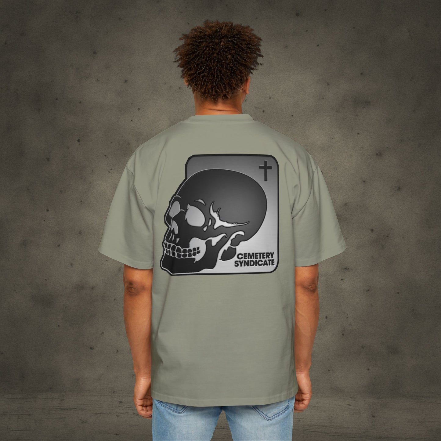 Skull Logo Tee — Cemetery Syndicate Graphic Oversized T-Shirt