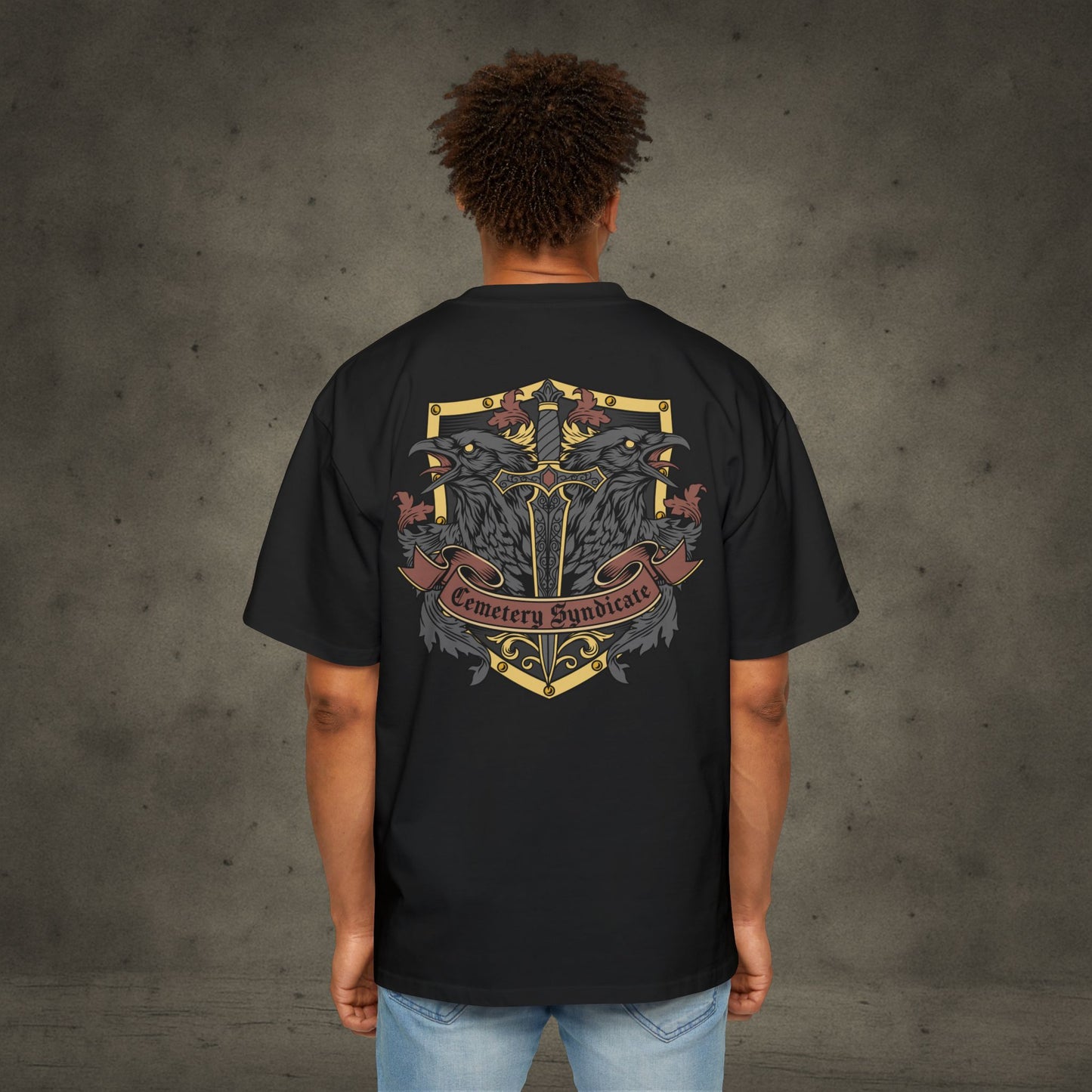 Gothic Crest 'Cemetery Syndicate' Graphic Shirt