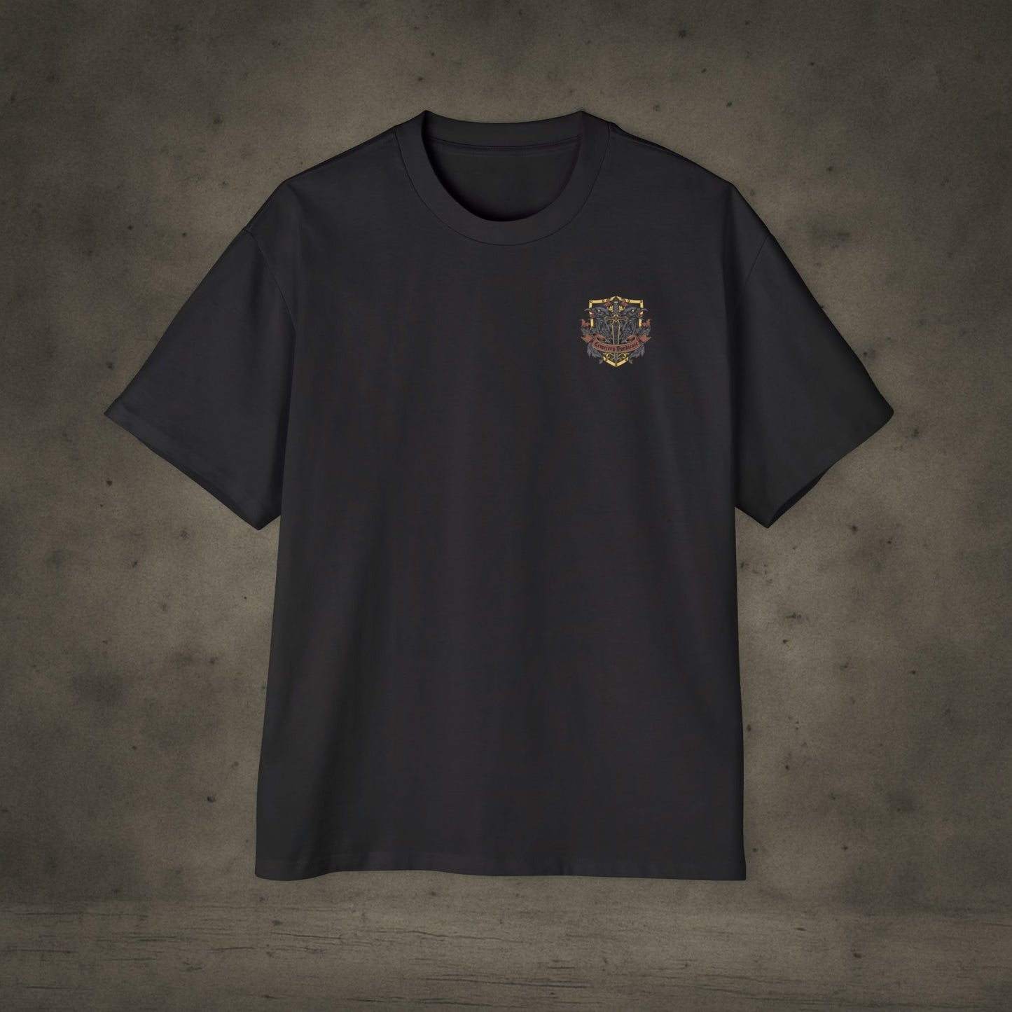 Gothic Crest 'Cemetery Syndicate' Graphic Shirt