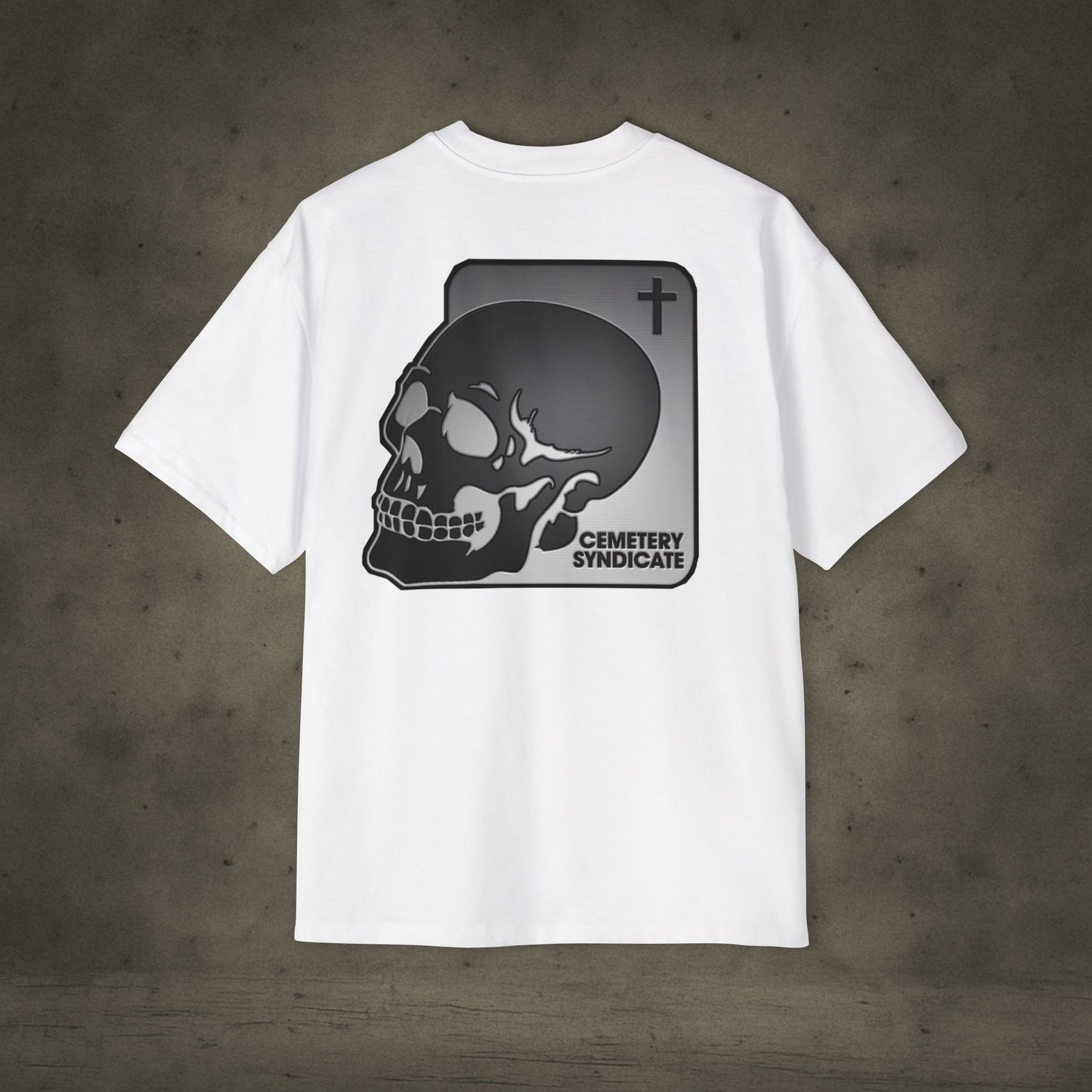Skull Logo Tee — Cemetery Syndicate Graphic Oversized T-Shirt