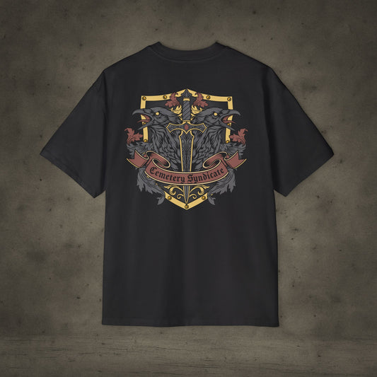 Gothic Crest 'Cemetery Syndicate' Graphic Shirt