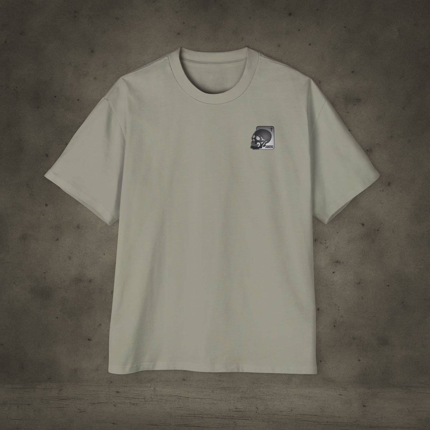 Skull Logo Tee — Cemetery Syndicate Graphic Oversized T-Shirt