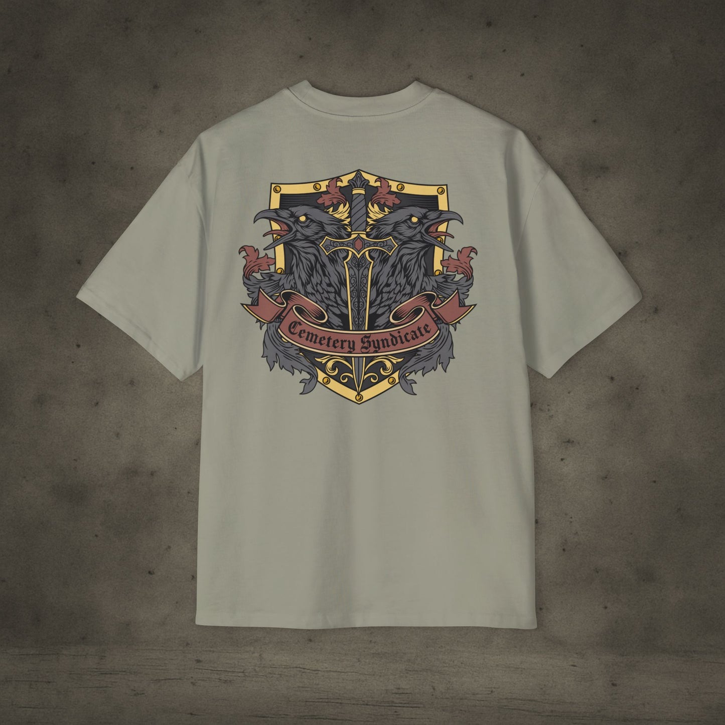 Gothic Crest 'Cemetery Syndicate' Graphic Shirt