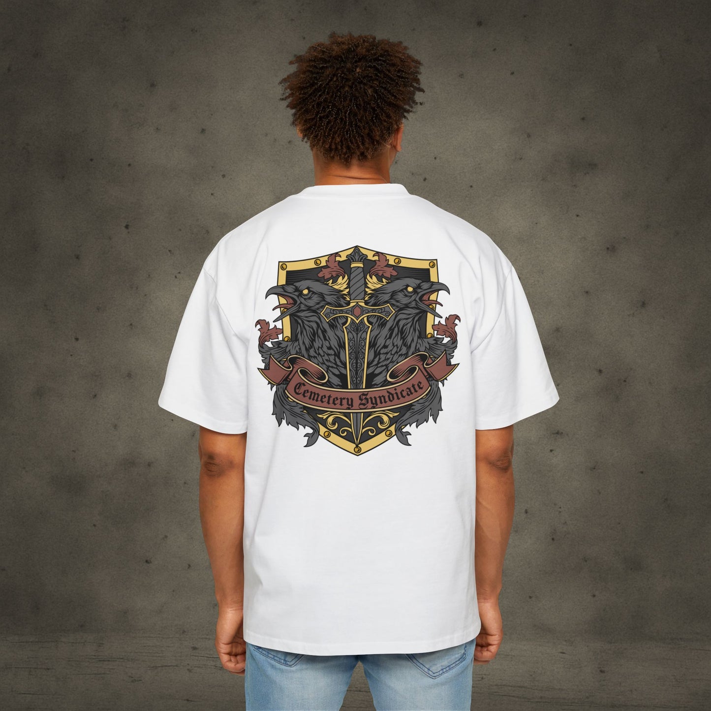 Gothic Crest 'Cemetery Syndicate' Graphic Shirt