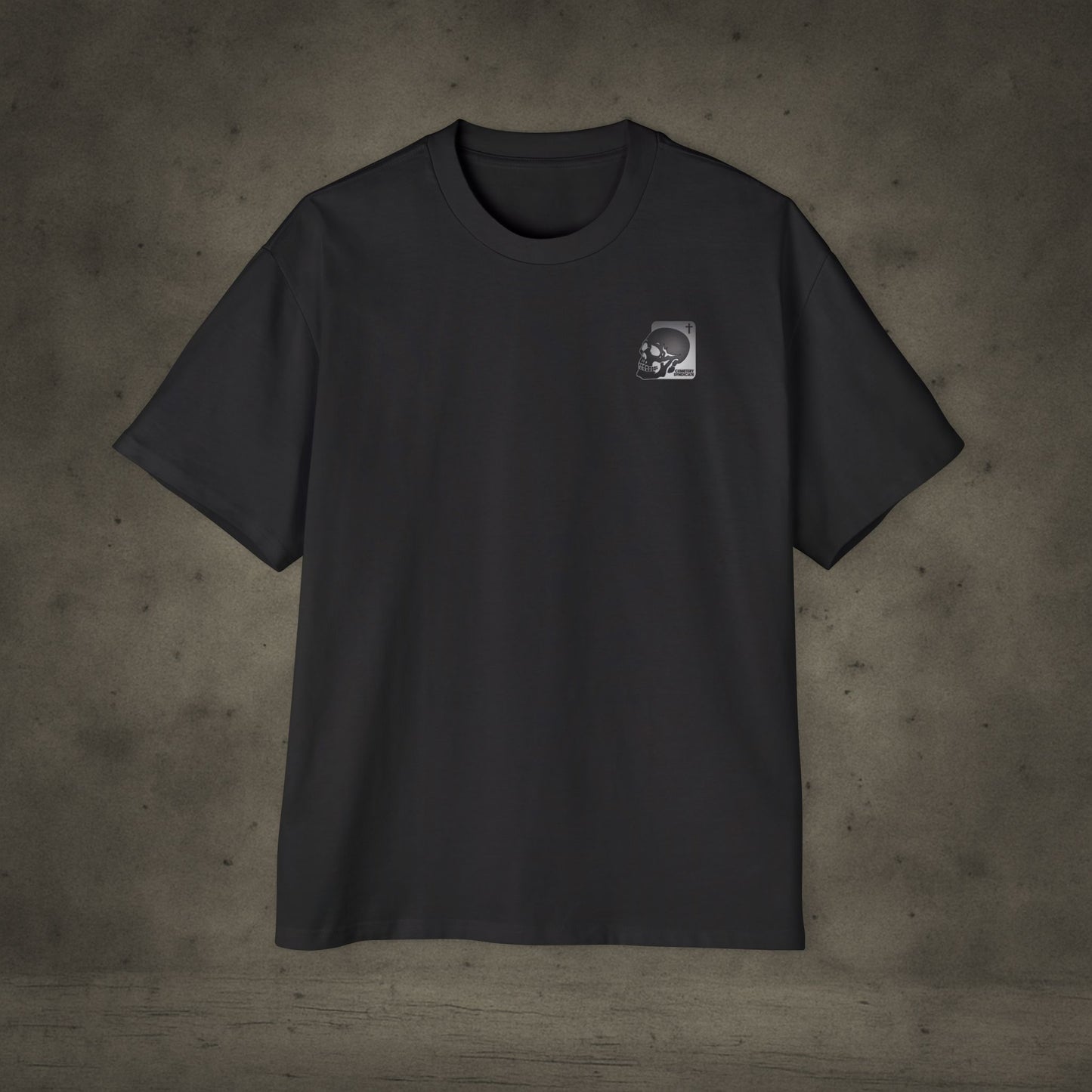 Skull Logo Tee — Cemetery Syndicate Graphic Oversized T-Shirt