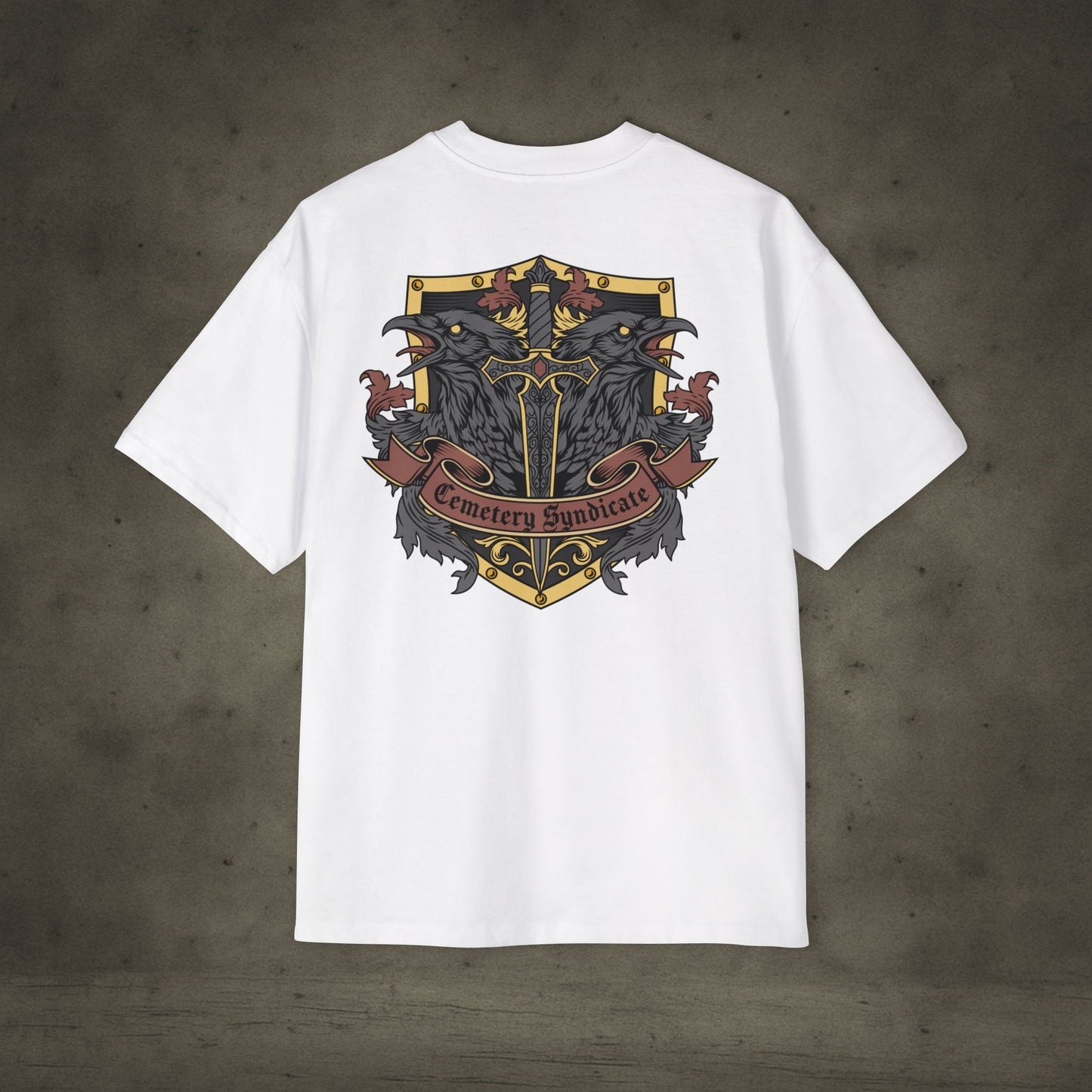 Gothic Crest 'Cemetery Syndicate' Graphic Shirt