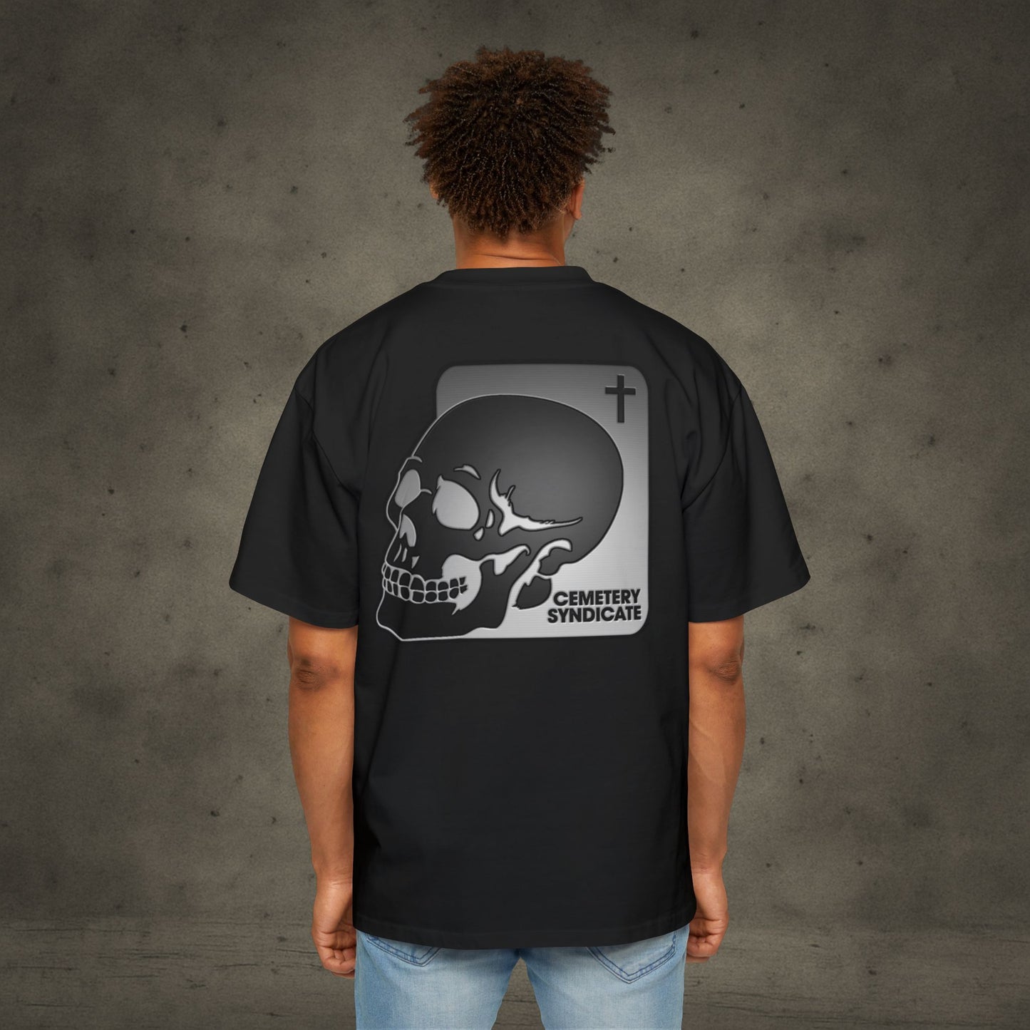 Skull Logo Tee — Cemetery Syndicate Graphic Oversized T-Shirt